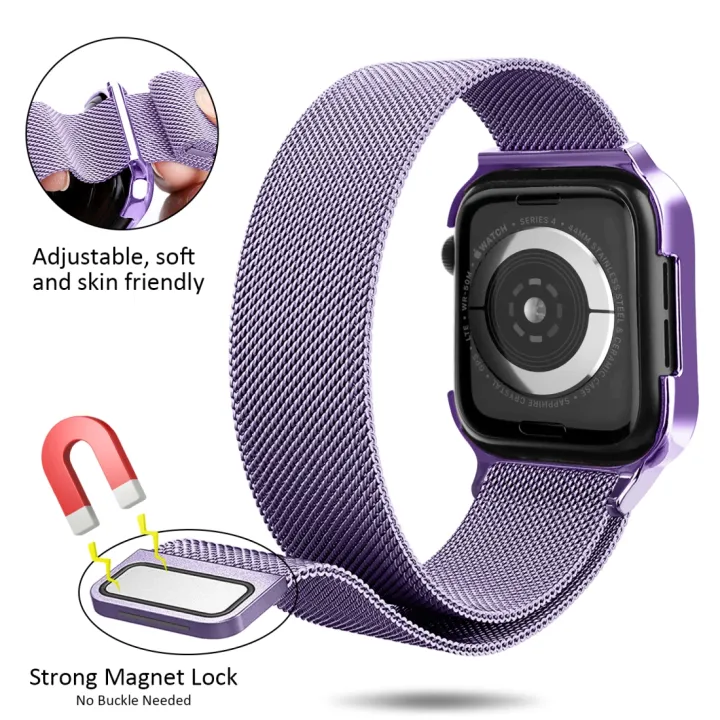 Milanese%20Loop%20Magnetic%20Stainless%20Steel%20Watch%20Band%20With%20Frame%20for%20Apple%20Watch%20Series%205%20&%204%2044mm%20-%20Image%204