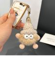 Mink fur small briquette pendant, car key chain pendant, Korean ins net red plush school bag, bag ornament gift. 