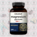 NatureBell Magnesium Glycinate - 500 mg - 240 Capsules - Superior Absorption - for Muscle & Bone Health. 