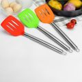 Stainless Steel Handle Silicone Slotted Pancake Turner Spatula | Food Flipper Shovel Non-Stick Fried Steak Egg Spatula Cooking Utensils. 