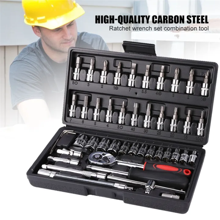 46%20PCS%20Socket%20Ratchet%20Car%20Repair%20Tool%20Wrench%20Set%20Socket%20Ratchet%20Carbon%20Steel%20Head%20Ratchet%20Pawl%20Socket%20Spanner%20Screwdriver%20Bike%20Repair%20Tool%20Kit%20-%20Image%202