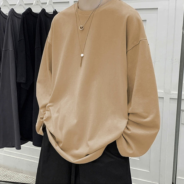 100%25%20Cotton%20Oversize%20Men's%20Women%20T-shirt%20Man%20Long%20sleeves%20Pure%20Color%20Men%20t%20shirt%20T-shirts%20For%20Male%20Female%20Tops%20Dislikelike%20-%20Image%204