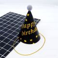 1pcs birthday hats kids boy girl black birthday party decorations happy birthday paper hat prince princess crown. 