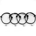 4pcs/set Four-leaf Clover Magnetic Couple Bracelet for Best Friend Women Men Adjustable Braided Bracelet Friendship Jewelry Gift.