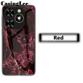 For Tecno Spark 20C Case Fashion Marble Tempered Glass Protector Soft Frame Silicon Cover For Tecno Spark 20C Back Cover Phone Cases. 