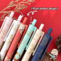 New 0.5mm Black Refill Lucky Writing Pen General Purpoe tudent Writing Office tationery 6Pc Chinee tyle Retro Puh Core Neutral Pen.