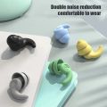 【hot】 Sleep Noise Reduction Silicone Earplug Ear Protection Earplugs Anti-Noise Waterproof Plug For Travel Work Waterproof Earplugs. 