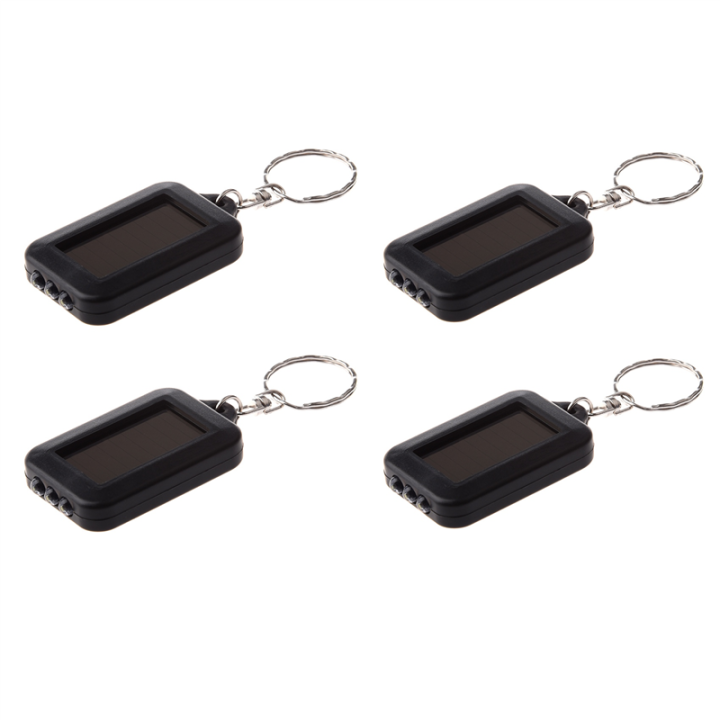 EITGZWAS 4X Solar-Powered LED Flashlight / Keychain