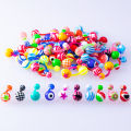 10-50PC 14G Pregnancy Belly Button Rings Flexible Bioplast Sport Maternity Belly Navel Retainer Industrial Earring Body Piercing. 