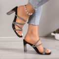 2024 Women's Summer New Style Bling Rhinestone Designer Sandals for Women Outdoor Fashion Open Toe Wedding Party Ladies Slippers. 