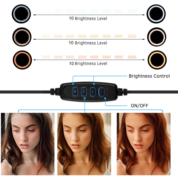 10inch%20LED%20Ring%20Light%20Photography%20Fill-in%20Lamp%203%20Lighting%20Modes%20Dimmable%20USB%20Powered%20with%20Phone%20Holder%20Mini%20Desktop%20Tripod%20Remote%20Shutter%20for%20Live%20Video%20Recording%20Network%20Broadcast%20Selfie%20Makeup%20-%20Image%204