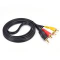 3.5 to RCA Male Audio Video AV Cable Wire Cord 3.5mm Jack Plug Male to 3 RCA Adapter. 
