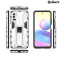 Quiberk for Xiaomi POCO M3 Pro 5G Camera Protection Stand Phone Case Shockproof Hard Matte Back Cover.