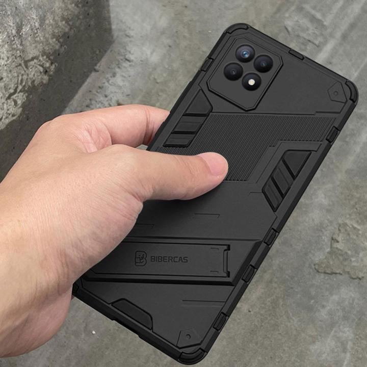 Vantime for Realme Narzo 50 Case Kickstand Ultra Thin Shockproof Matte Back Cover