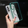 Smalshop For Magsafe Magnetic Acrylic Case For Samsung Galaxy S25 Edge S24 S23 S22 Ultra Plus FE A56 A36 A55 A16 A15 A26 Clear Back Cover.
