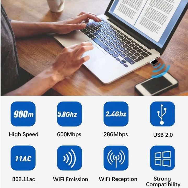 AX900%20WiFi%206%20USB%20WiFi%20Adapter%20802.11AX%20Wireless%20WiFi%20Dongle%20Dual%20Band%202.4G/5GHz%20Network%20Card%20Driver%20Free%20For%20Win10/11%20-%20Image%202
