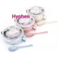 Baby Feeding Bowl with Lids Stainless Steel Insulated Bowl Spoon Set Children Tableware Cartoon Printed Easy To Clean Children Food Bowl. 