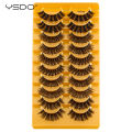 YSDO False 3D Mink Half Eyelashes 3-10 Pairs Eyelash Extension Natural Long Makeup Maquilagem Half Lashes Soft Faux Cils.