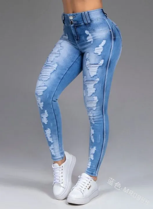 spot%20amazon%20wish%20eurasian%20ladies%20jeans%20ripped%20skinny%20stretch%20jeans%20pants%20women's%20pants%20-%20Image%206