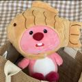 New cute beaver plush doll pendant cartoon slug pig doll keychain pendant school bag ornament girl.