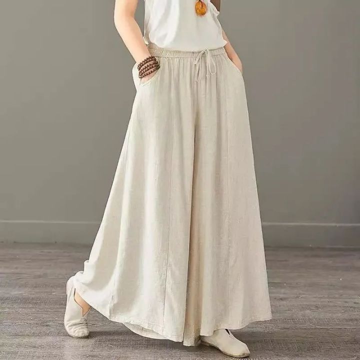 New%20%20Literary%20Leisure%20Cotton%20Linen%20Loose%20Large%20Size%20Wide%20Leg%20Pants%20High%20Waist%20Straight%20Long%20Pants%20-%20Image%202