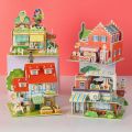 New Paper House Model Puzzle 3D Handmade Puzzle Model Children's Toys Early Education Educational Toy Kids. 