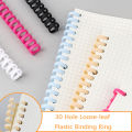 30 Hole Loose-leaf Plastic Binding Ring Spring Spiral Rings for A4 A5 A6 Paper Layor. 