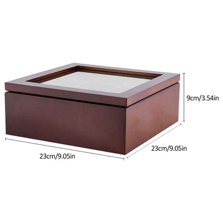 Wooden%209%20Grids%20Tea%20Box%20Tea%20Bags%20Container%20Storage%20Box%20Square%20Gift%20Box%20Case%20Transparent%20Top%20Lid%20Jewelry%20Storage%20Box-Red%20%20color%20-%20Image%205