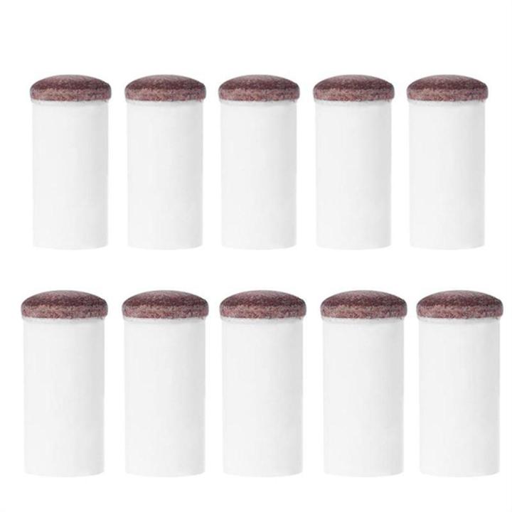 10 Pcs Slip-on Pool Cue Tips Nylon Snooker Cue Ferrule Billiards Fans Entertainment 12mm