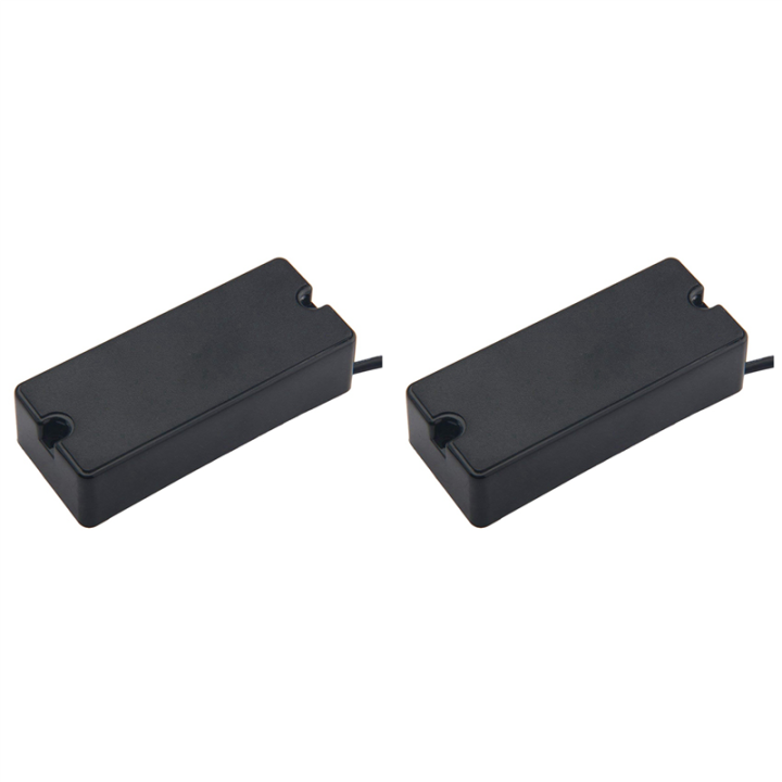 2X Black 4 String Bass Guitar Pickup Passive Bridge & Neck Pickup, 4 Wire