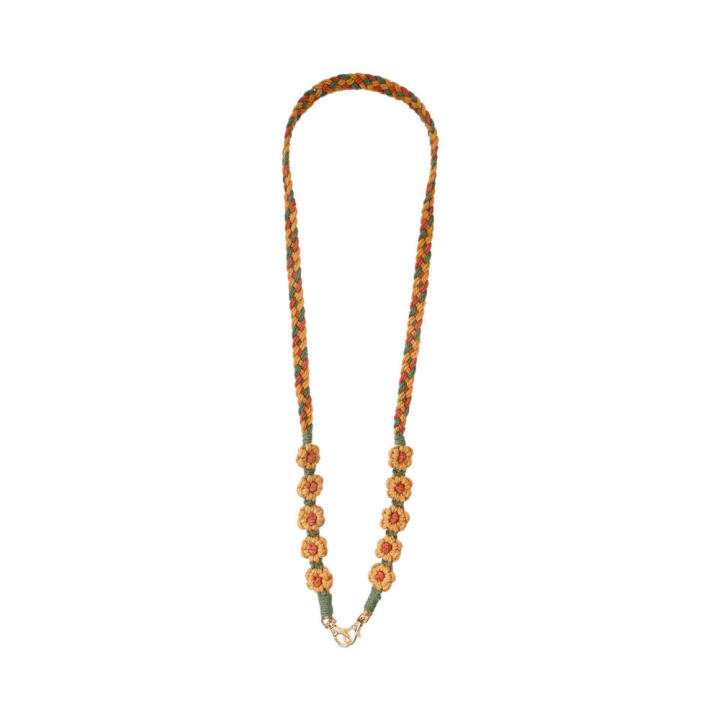 Pastoral Style Strap Competitor Links: Badge Holder Creative Daisy Sling Lace Woven Rope Charms Lanyards Lanyards For Keys Lanyard