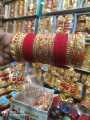 1 Set New Indian Bridal Jhumka Pekhom Bangles/Churi Package For Girls-(1 full set). 