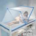 Single bed 3/6 feet mosquito net folding mosari china made Blue color.