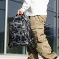 Trendy Nylon Versatile Backpack Grey Green Blue Khaki Large Capacity School Student Backpack Washable Waterproof Travel Bag Unisex.