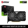 MSI GeForce RTX 4060 VENTUS 2X BLACK 8G OC Gaming Graphics Card 8G GDDR6 128-bit PCI-E 4.0x8 HDMI DP 8Pin Desktop Video Card New.