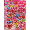 3D Love Sticker 40 pieces in 1 Sheet.