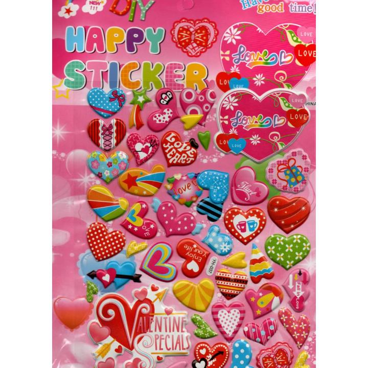 3D Love Sticker 40 pieces in 1 Sheet