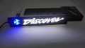 Motorcycle LED logo light or Discover logo light.