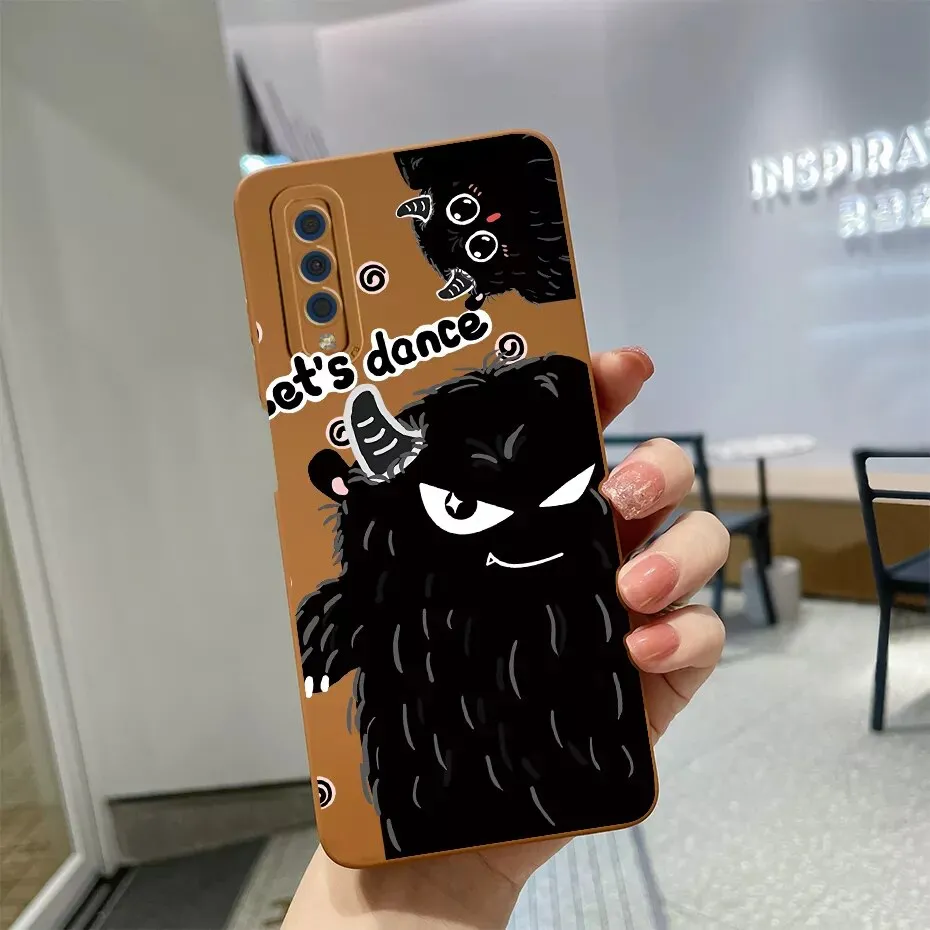 Ailisi Cover for Samsung Galaxy A7 2018/A750, Cartoon Cats Cute Cats