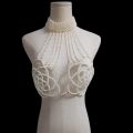 European And American Women's Girls Pearl Suspenders Bra Chain Party Flower Station Explosions Foreign Trade Night Club. 