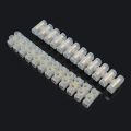 PVC Connector AC220v 12Way Electrical Screw Terminal Connector PVC Heavy Duty Plastic Barrier Terminal Block Strip For Wire Joining Electrical Cable. 