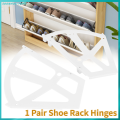 Home Plastic Hollowed Two Layers Shoe Rack Hinge Pull Down Mechanism Shoe Cabinet Shelf Rack Holder Accessories. 