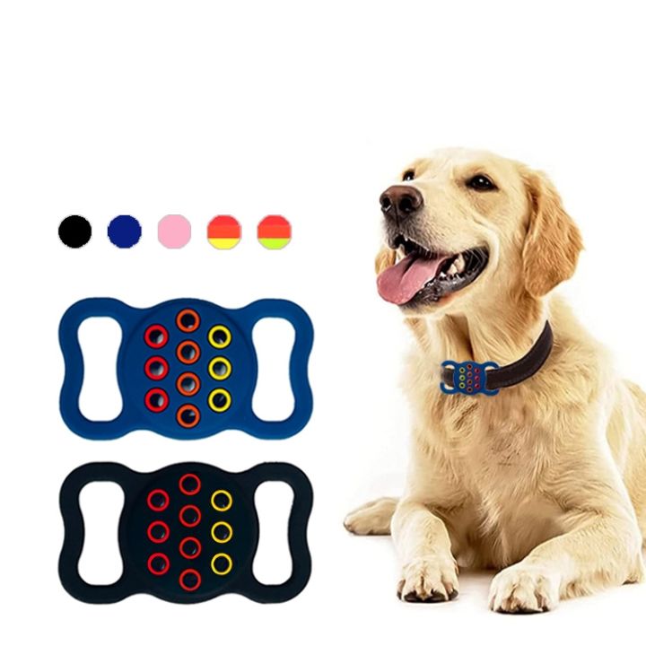 2%20PCS%20Contrast%20Color%20Perforated%20Pet%20Collar%20Silicone%20Cover%20for%20AirTag%20-%20Image%202