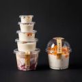 Pudding Cup Disposable Plastic Cup Double-Layer Milk Custard Jelly Thickened Dessert Cup Transparent round Plastic Cup Wholesale. 
