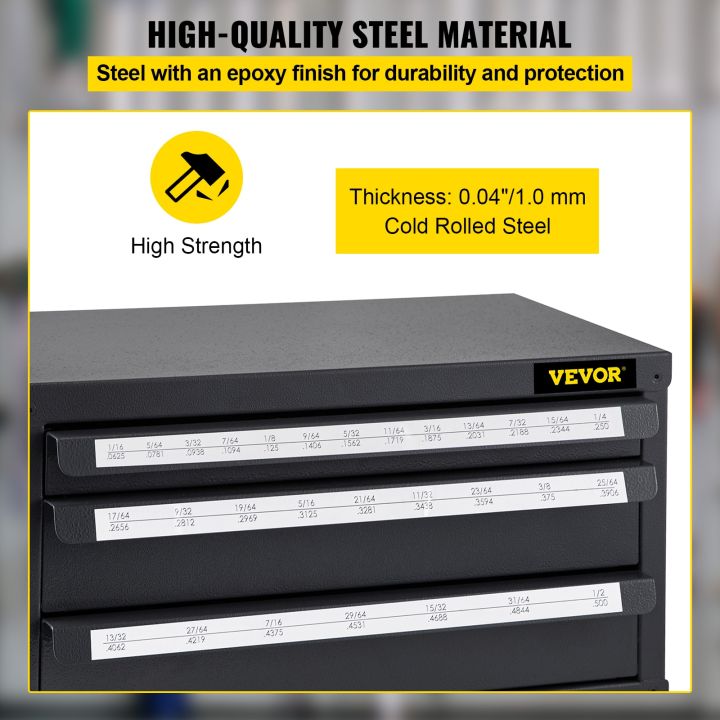 VEVOR%20Stackable%20Drill%20Bit%20Dispenser%20Organizer%20Cabinet%203%20Pieces%20Kit%203/5-Drawer%20Workshop%20Hardware%20Auto%20Car%20Maintenance%20Storage%20Box%20-%20Image%204