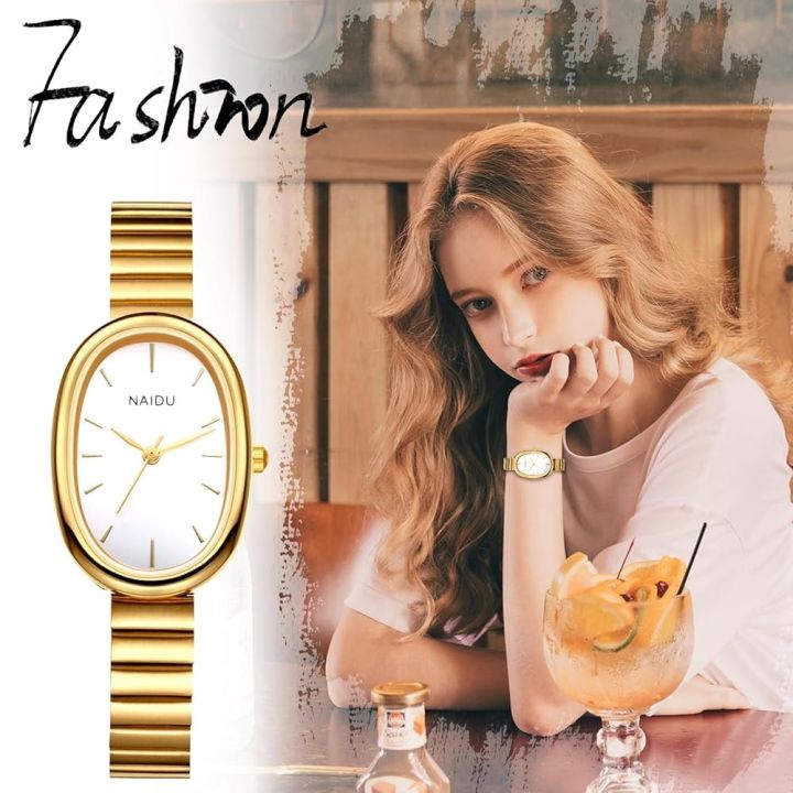 Stainless%20Steel%20Strap%20&%20Alloy%20Case%20Elegant%20Oval%20Dial%20Quartz%20Dress%20Wristwatch%20for%20Women%20%E2%80%93%20Classic%20Ladies%20Watch%20-%20Image%202