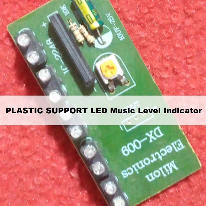 Music Level Indicator With 10 Transparent LED Support LED With Plastic Shield