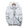 Popular Men Coat Super Thin Hoodie Jacket Reflective Zipper Hood Elastic Cuff Coat Anti Sun.
