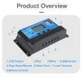 Solar Charge Controller 12V 24V Solar Panel Lcd Display Digital PWM Charge Controller 10A Charging And Output - Solar Panel. 
