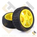 Robotic Wheel 65x25mm Smart Car Robot Wheel DC 3V 6V Drive Gear Motor Plastic Robotics Wheel With Durable Rubber Tier Robotic Wheel. 